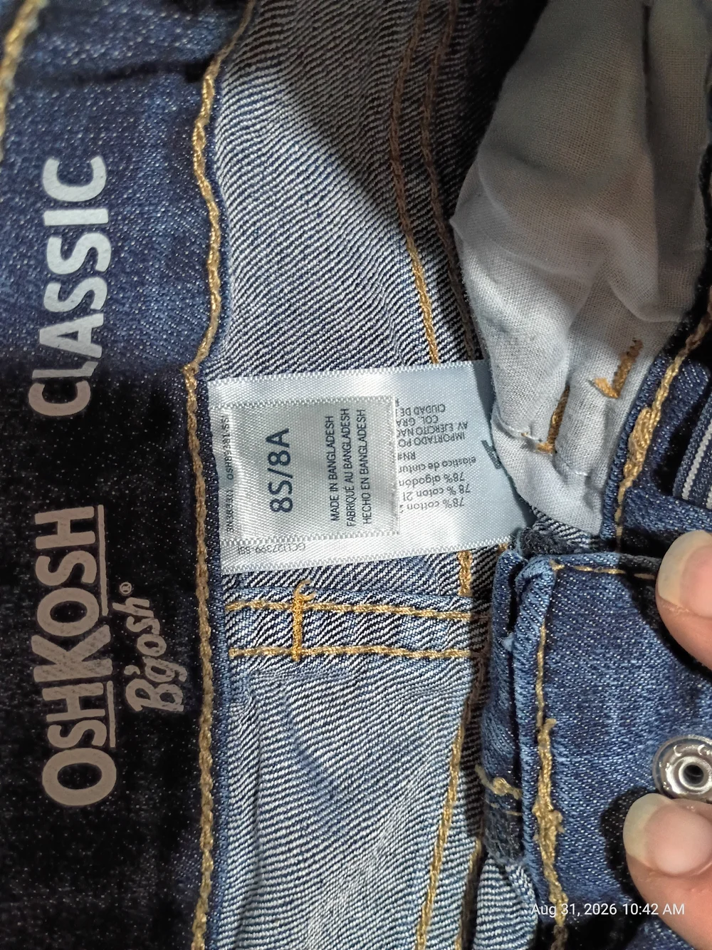 OshKosh B'gosh Boy's Dark Blue Straight Leg Jeans
